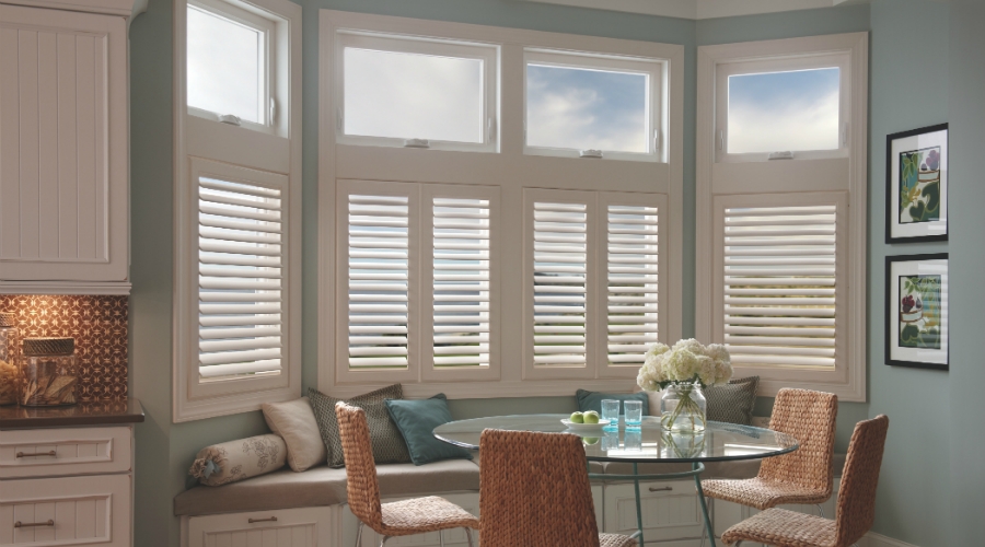 This timeless look is created by designing shutters with hidden hinges, a classic panel edge, and a concealed tilt.  Let ShutterLuxe personalize your window treatments by taking advantage of our complimentary in-home design process.